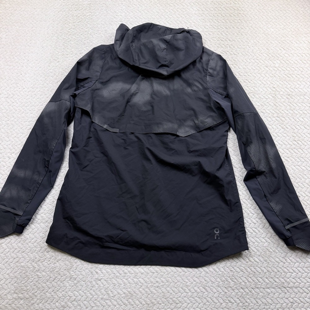 Womens ON Cloud Running Weather Jacket size XL Packable Lightweight Black - Picture 12 of 12